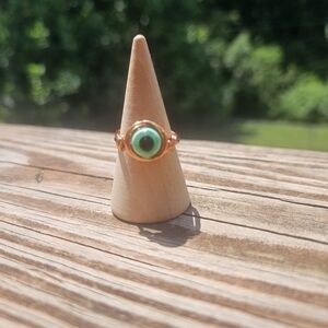 Elegant Green Stone Gold Ring